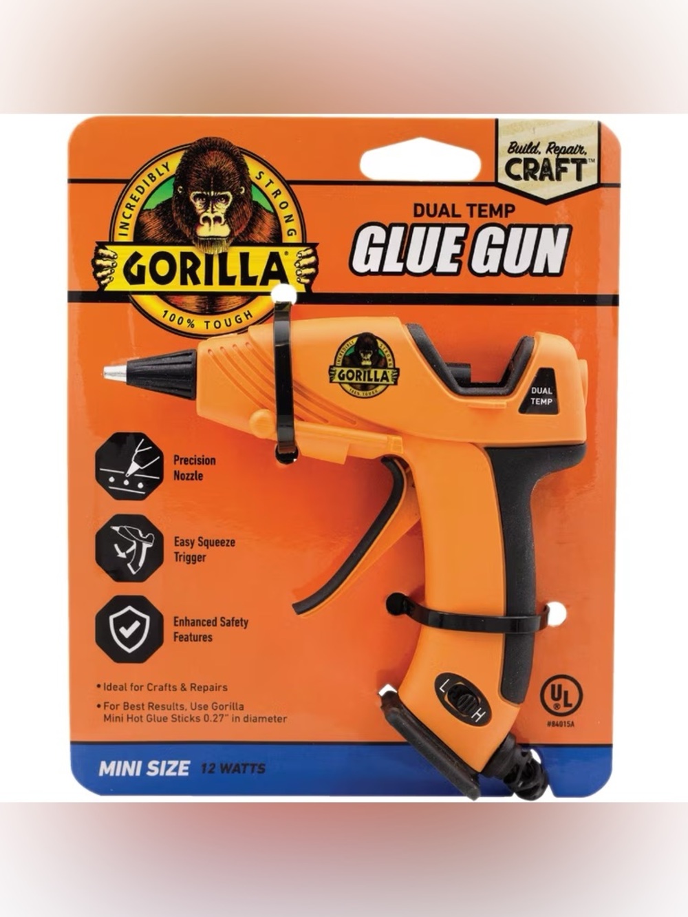 Gorilla Dual Temp Mini Glue Gun NWT